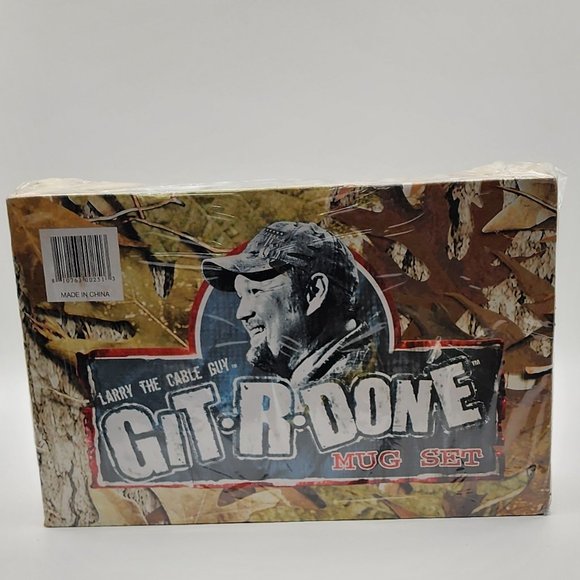 Vintage Larry the Cable Guy Git R Done Mug Set 16 oz 4 Piece Mug Set New in Box - Picture 9 of 12